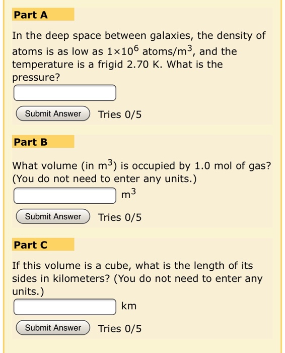 Solved Part A In the deep space between galaxies, the | Chegg.com