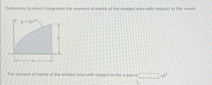 Solved Determine By Direct Integration The Moment Of Inertia | Chegg.com