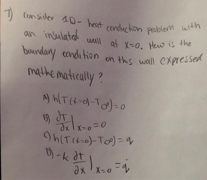 Solved 17 Consider AD- heat conduction problem with wall at | Chegg.com
