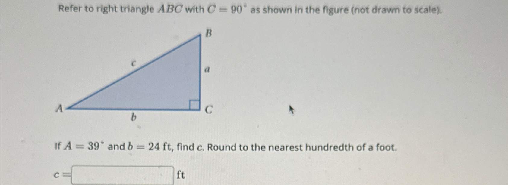 Solved Refer To Right Triangle Abc With C90deg As 1458