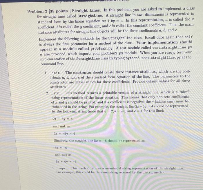 Solved פספוסטרייסטמטירטטנודי Problem 2 (35 points Straight | Chegg.com