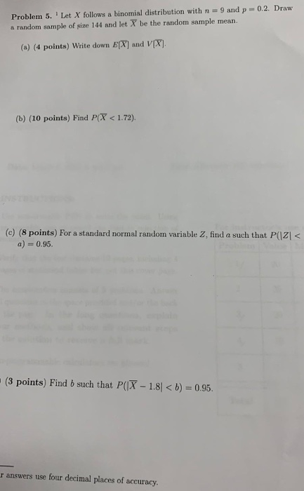 Solved Problem 5 Let X Follows A Binomial Distribution W Chegg Com