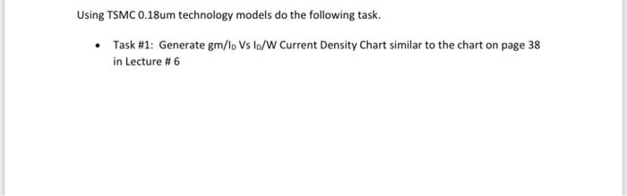 Using TSMC 0.18 um technology models do the following | Chegg.com
