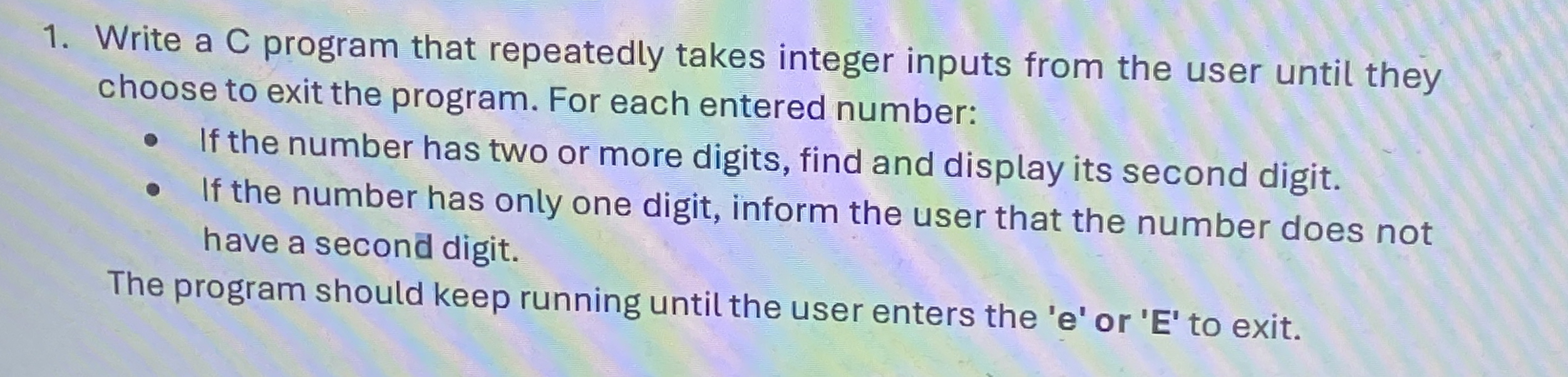 Solved Write a C program that repeatedly takes integer | Chegg.com