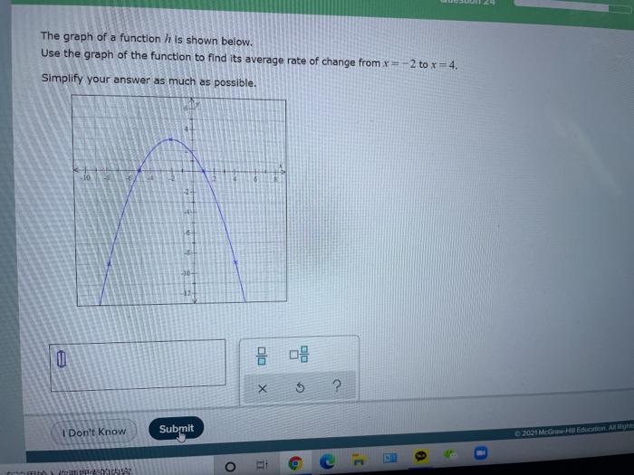 Solved The graph of a function h is shown below. Use the | Chegg.com