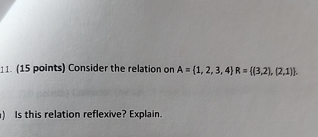 Solved Consider The Relation On Chegg Solved Consider The Relation On Chegg