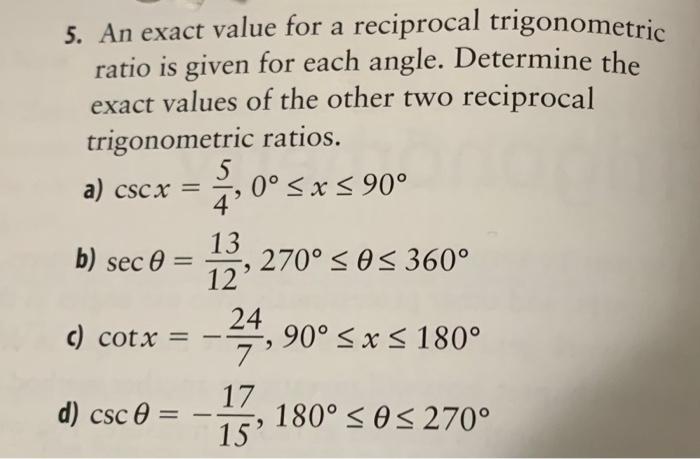 Trigonometrical Ratios of (90° + θ)