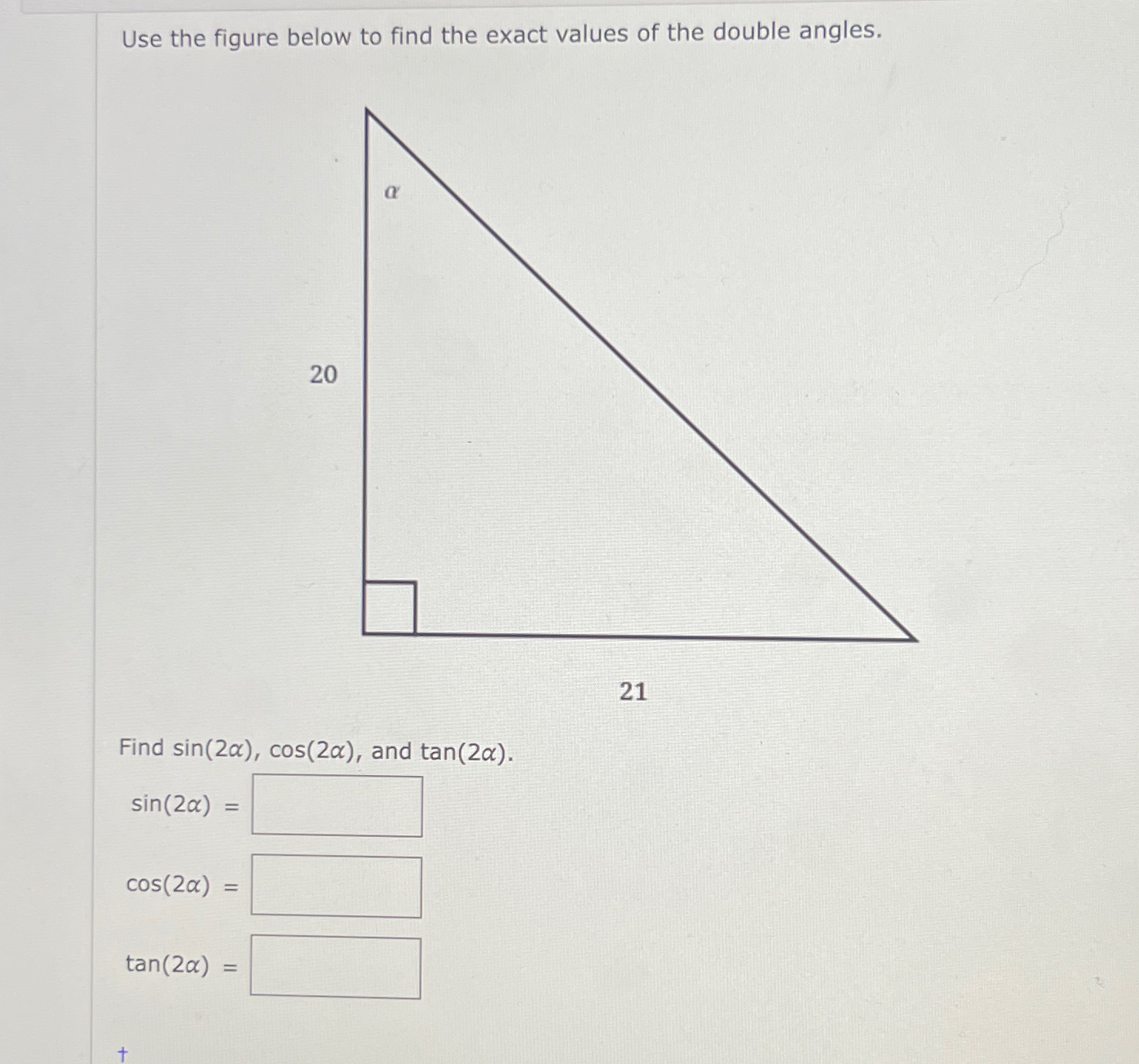Solved Use the figure below to find the exact values of the | Chegg.com