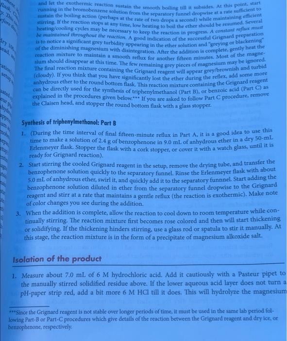 experiment 10 grignard reaction with a ketone triphenylmethanol