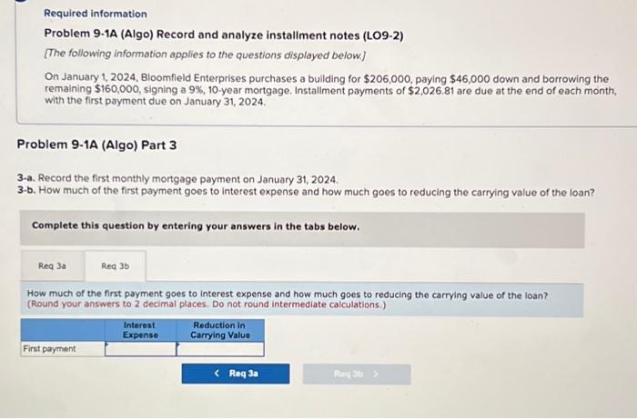 Solved Required Information Problem 9-1A (Algo) Record And | Chegg.com