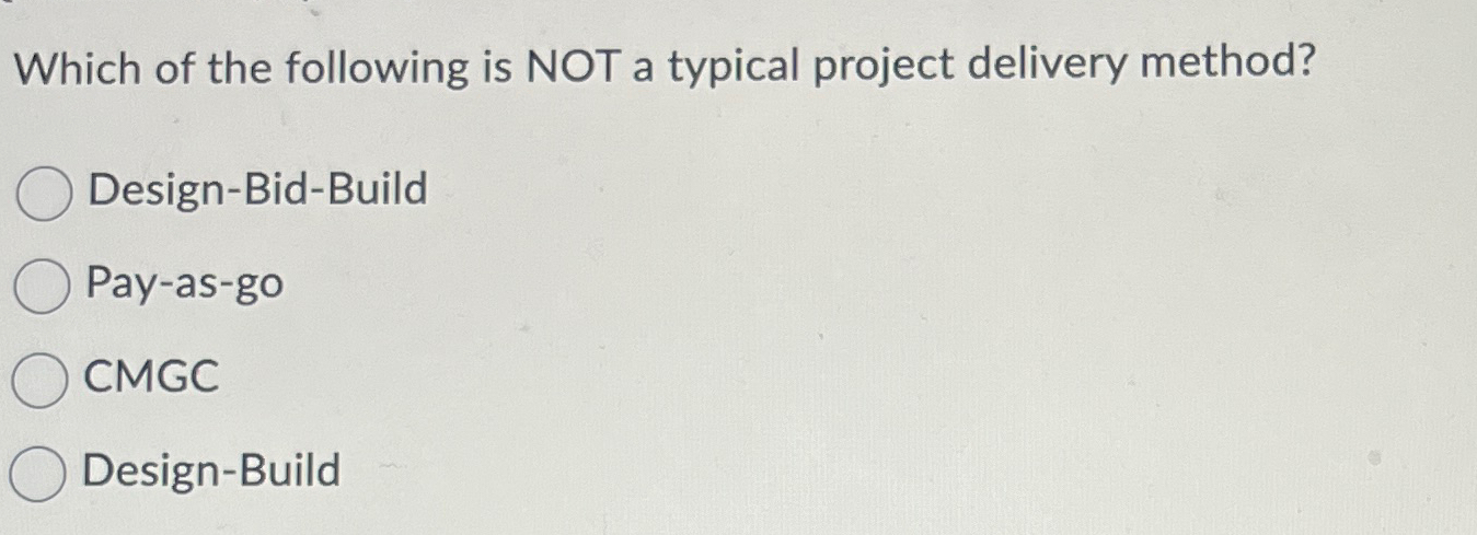 Solved Which of the following is NOT a typical project | Chegg.com
