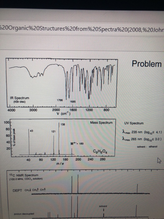 Solved Problem 120 IR Spectrum I 17 4000 3000 1200 800 2000 | Chegg.com