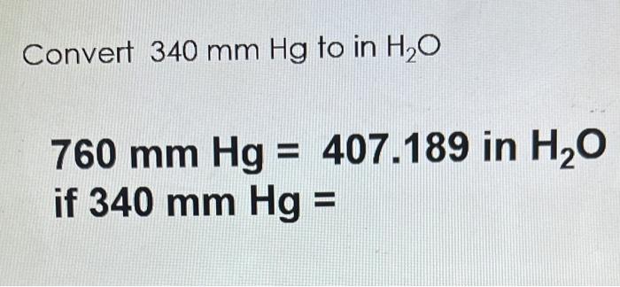 1 mm 2025 hg to h2o