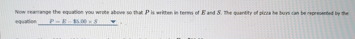 Solved Now rearrange the equation you wrote above so that P | Chegg.com