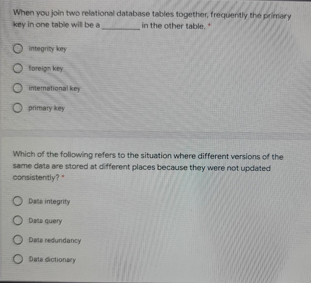 Solved When you join two relational database tables