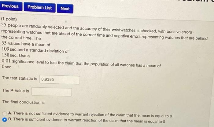 Solved Previous Problem List Next (1 point) 55 people are | Chegg.com