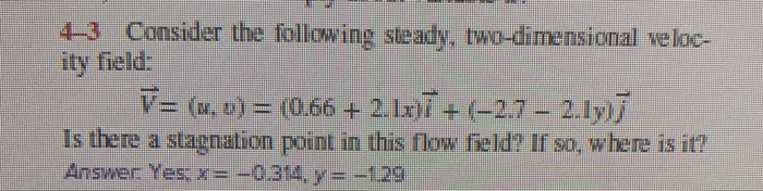 Solved 43 Consider The Following Steady Two Dimensional 5349