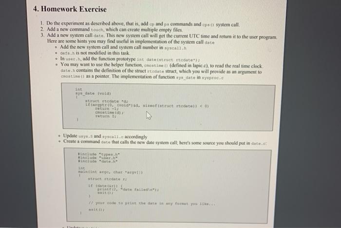 4. Homework Exercise 1. Do the experiment as | Chegg.com