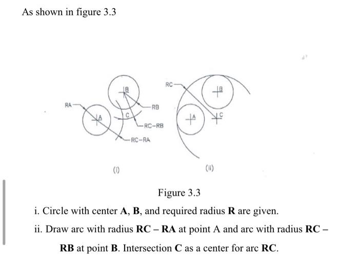 Solved As shown in figure 3.3 RC RA RE + RC-RB - RC-RA (1) | Chegg.com