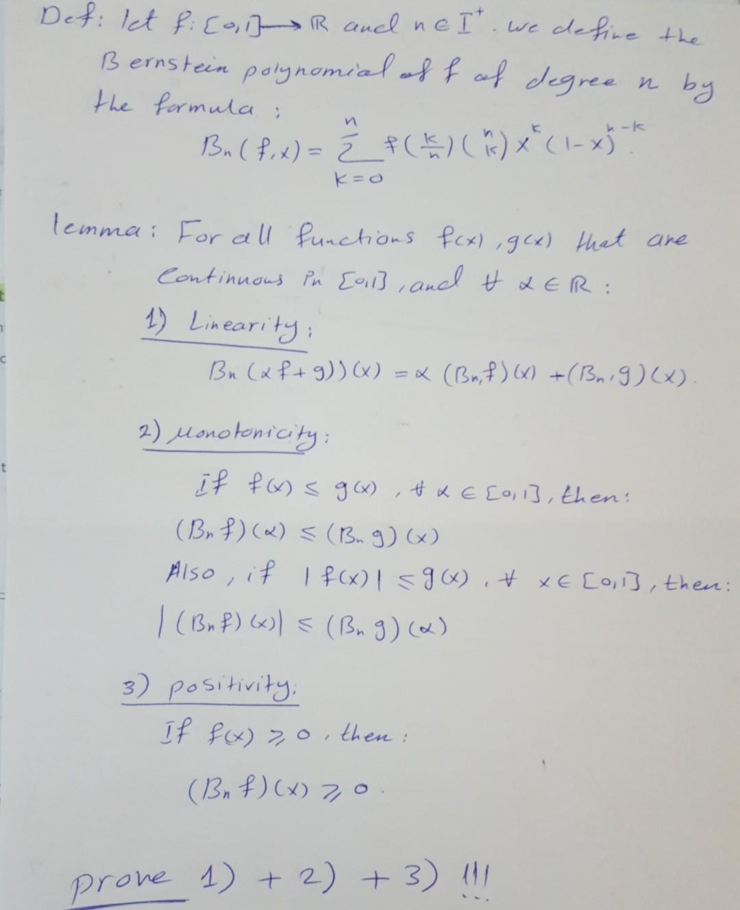 Solved the subject: approximation theory prove all 3 | Chegg.com