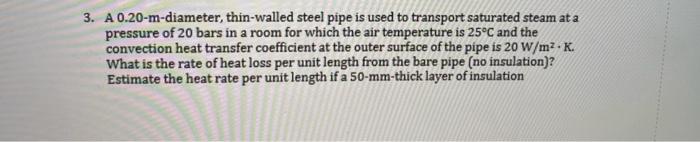 Solved 3. A 0.20-m-diameter, thin-walled steel pipe is used | Chegg.com