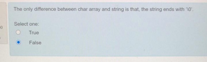 Solved The only difference between char array and string is | Chegg.com