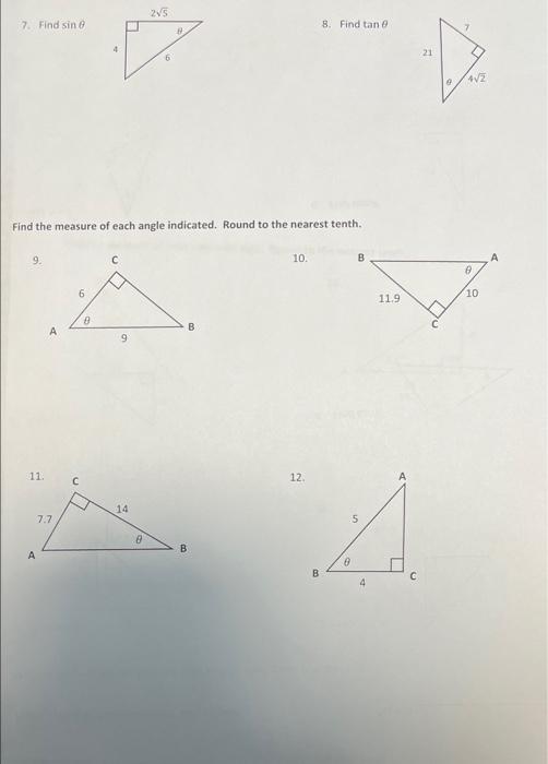 Right Triangles And Trigonometry Worksheet Right Triangle Trigonometry