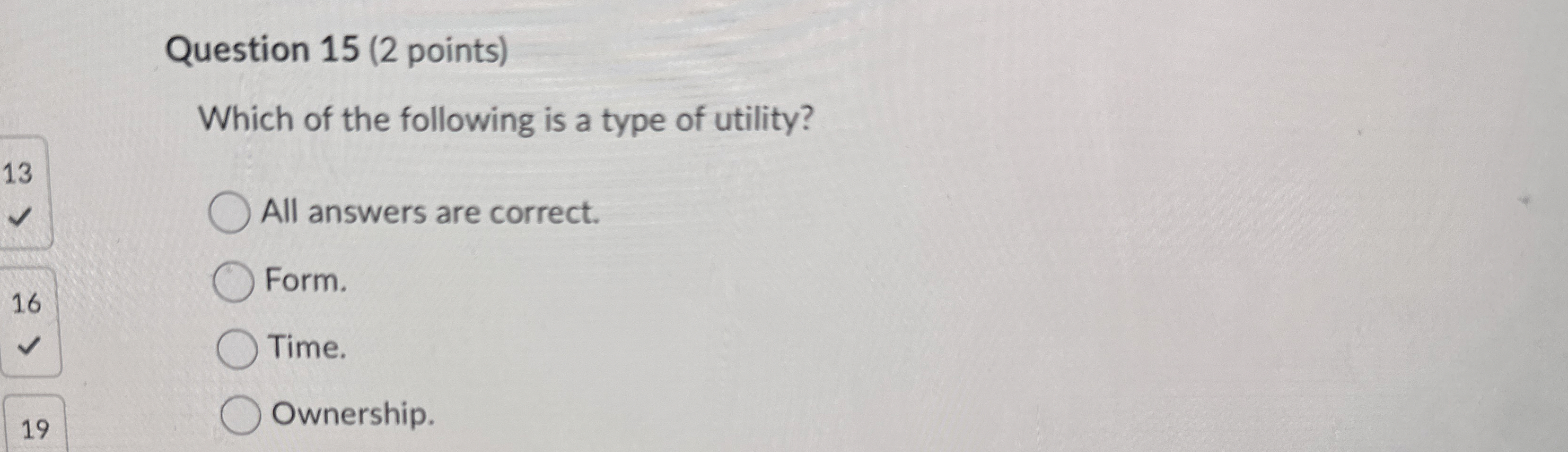 Solved Question 15 (2 ﻿points)Which of the following is a | Chegg.com
