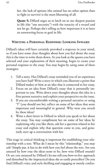 critical thinking in college writing from the personal to the academic by gita dasbender