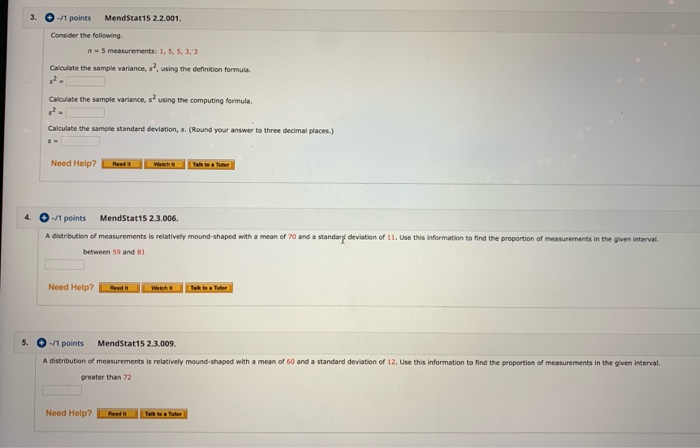 Solved 3 1 Points MendStat15 22 001 Consider The Chegg