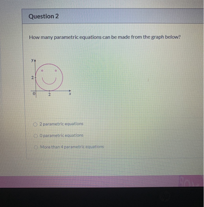 Solved Question 2 How many parametric equations can be made | Chegg.com
