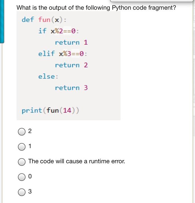Solved What is the expected outcome of the following Python | Chegg.com