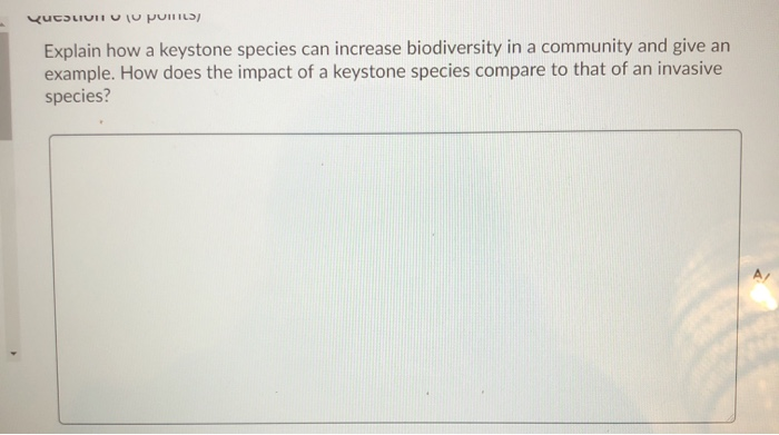 Solved Quεοιιυιιυιυ γυπτιο) Explain how a keystone species | Chegg.com