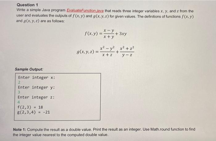 Solved Question 1 Write A Simple Java Program | Chegg.com