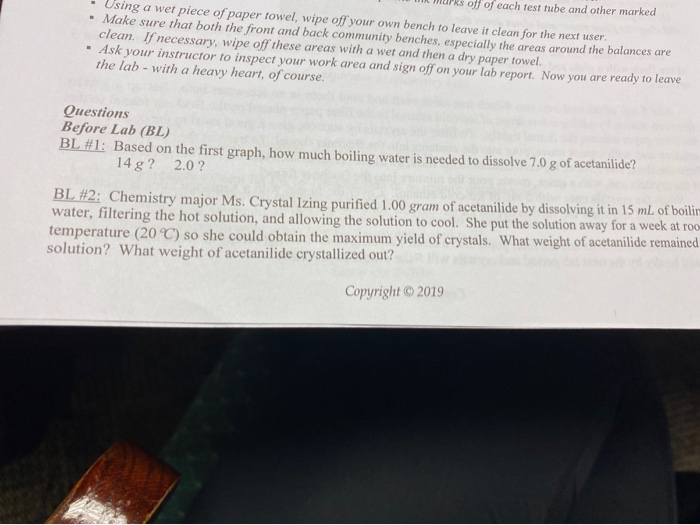Off Of Each Test Tube And Other Marked Using A Wet Chegg Com