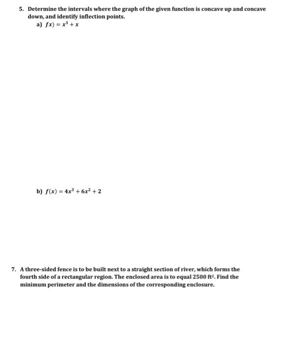 Solved 5. Determine the intervals where the graph of the | Chegg.com