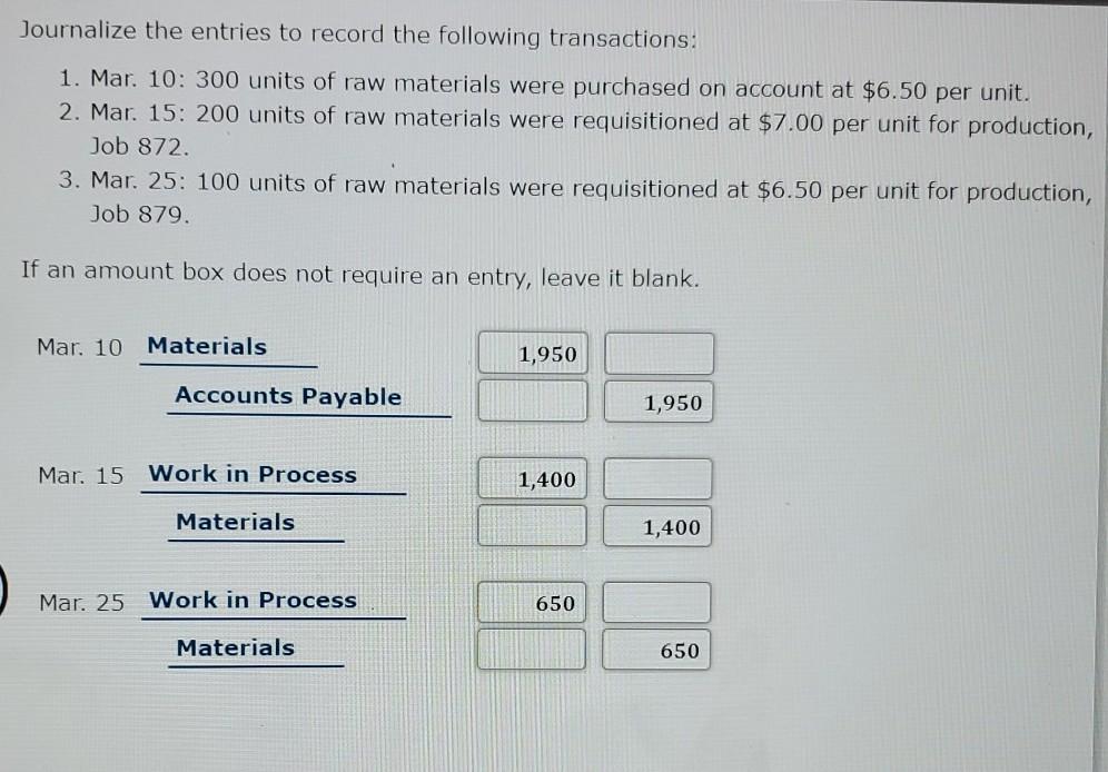 Solved Journalize the entries to record the following