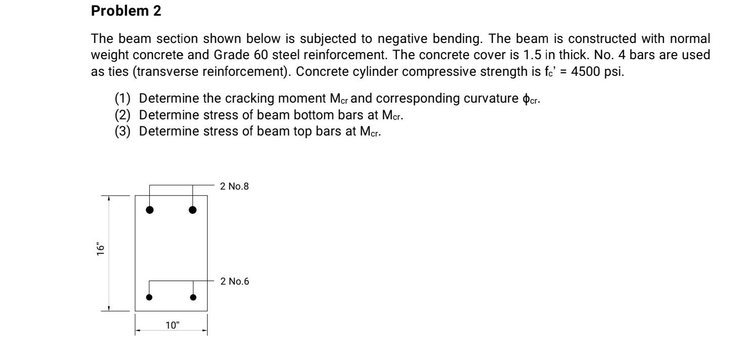 Solved Problem 2 The Beam Section Shown Below Is Subjected | Chegg.com