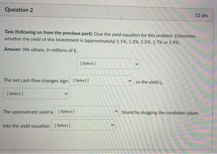 Question 2 12 pts Task (following on from the | Chegg.com
