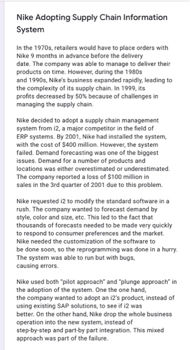 Solved Apple's Supply Chain Strategy Apple Has Received | Chegg.com