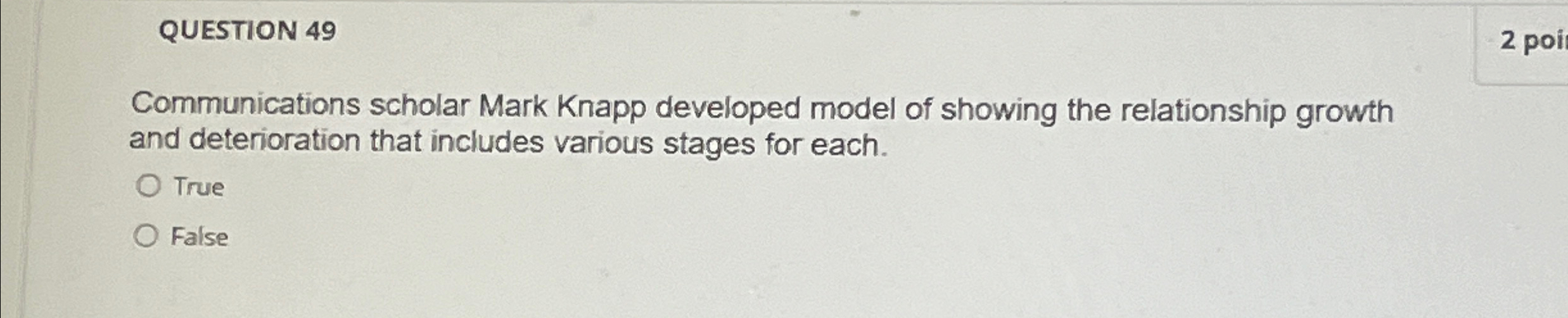 Solved QUESTION 49Communications scholar Mark Knapp | Chegg.com