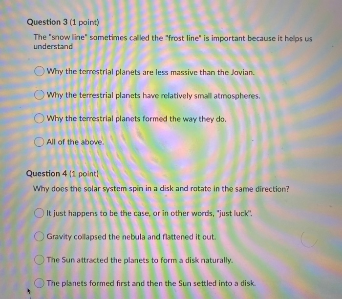 Solved Question 1 (1 point) Which of the following has the