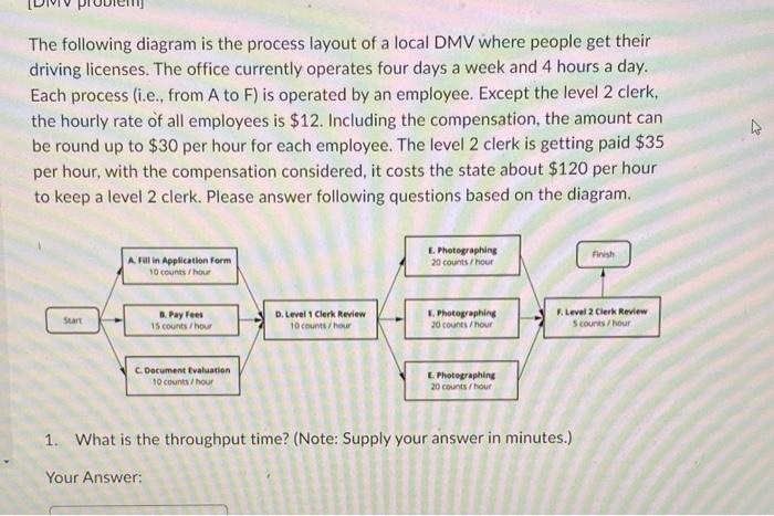 Solved The following diagram is the process layout of a | Chegg.com