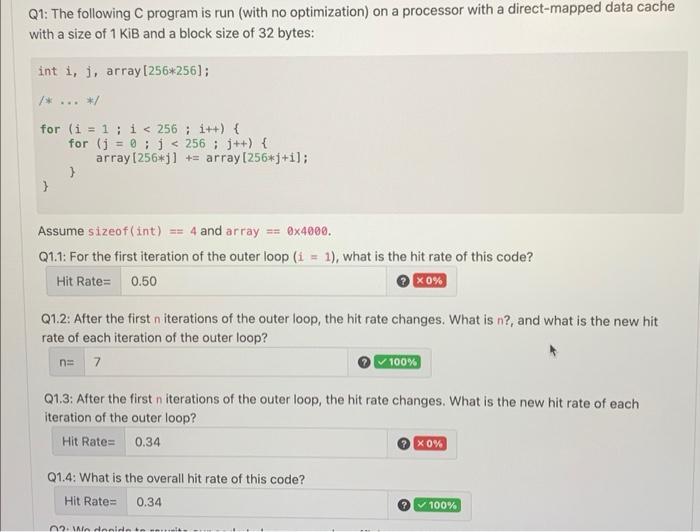 Solved Q1: The following C program is run (with no | Chegg.com