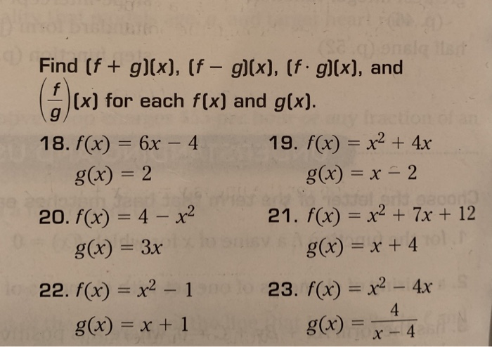 Solved Find F G [x] F G X F G X And F X] For