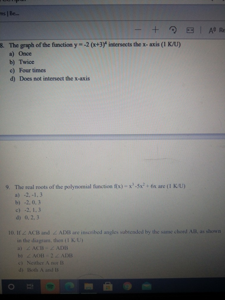 Solved Murupio Een Circle The Best Answer For Each Of The Chegg Com