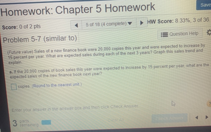 Solved Homework: Chapter 5 Homework Sav Score: 0 of 2 pts 5 | Chegg.com