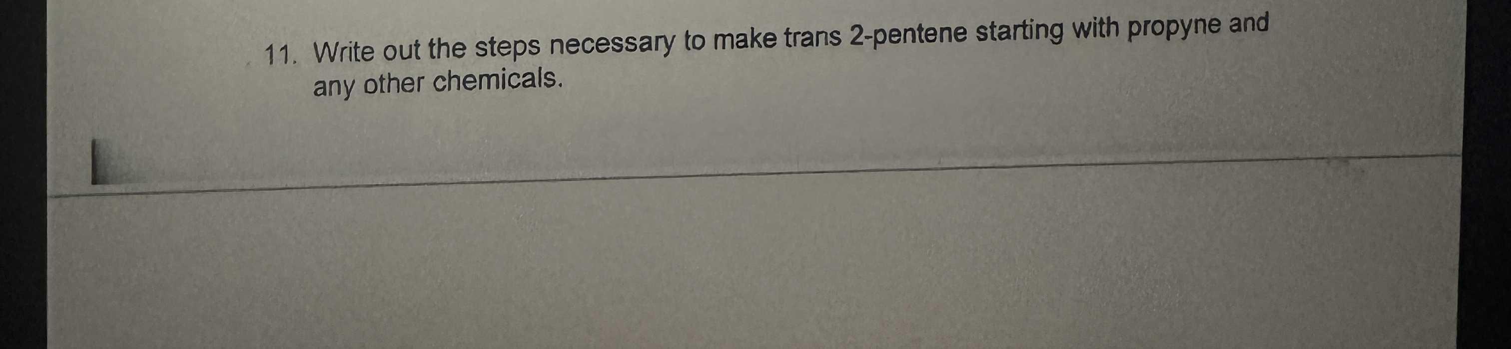 Solved Write out the steps necessary to make trans 2-pentene | Chegg.com