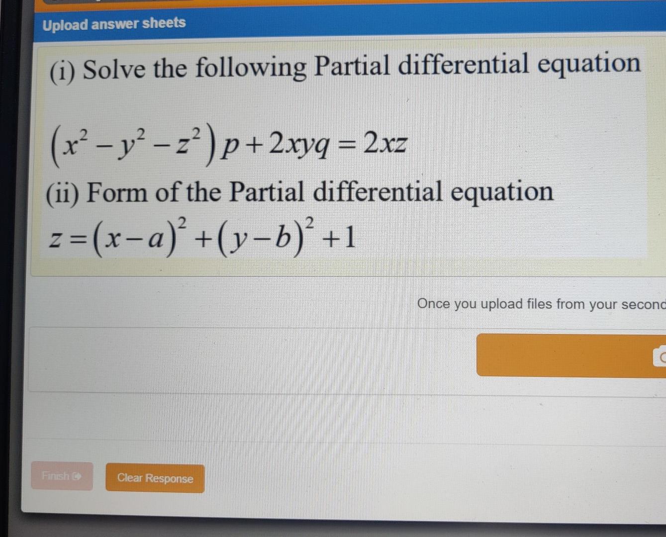 Solved Upload Answer Sheets I Solve The Following Partial Chegg Com