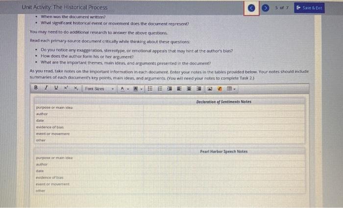 Task 1 Print Analyzing Historical Documents In This | Chegg.com